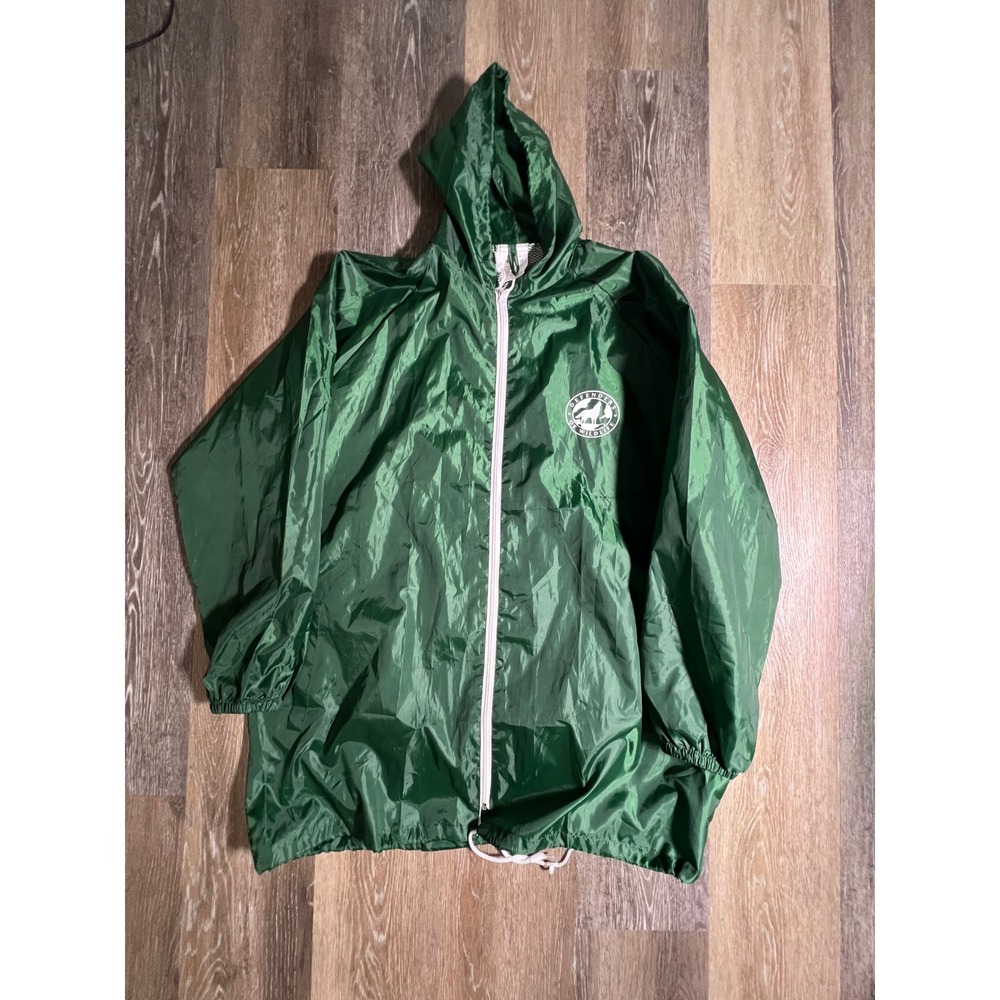 Defenders of Wildlife Windbreaker Jacket Womens‎ OS Green Excellent Hooded Zip